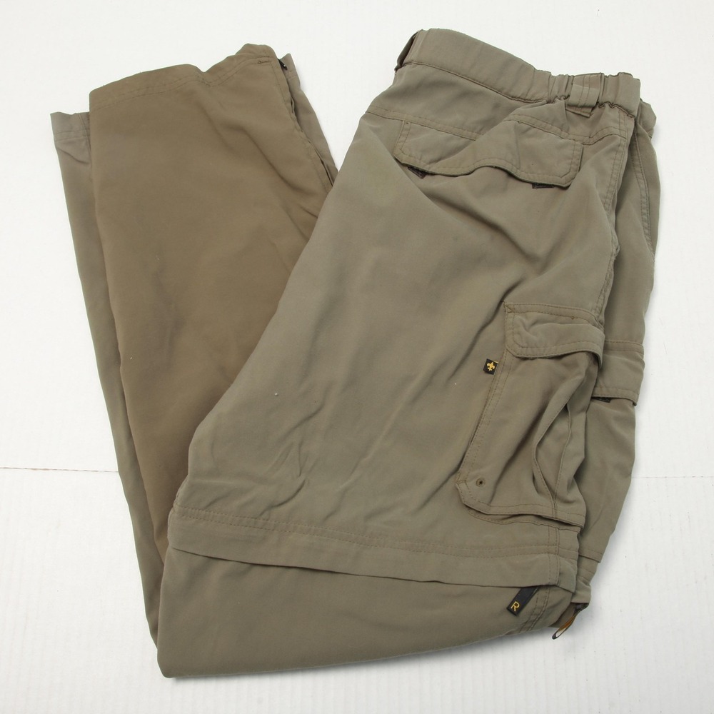 Boy Scouts Of America Pants Mens 36x32 Green Switchback Convertible Cargo Hiking